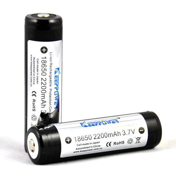 KeepPower 2200mah protected 18650 battery Samsung li ion ICR18650-22F