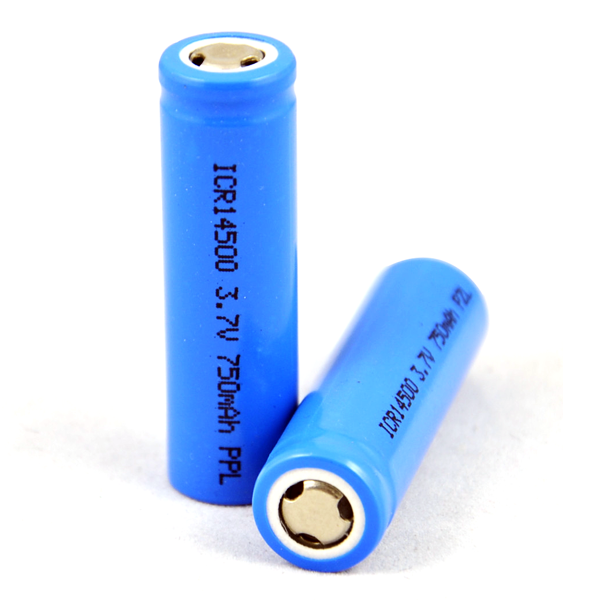 14500 3 7v icr 14500 li ion rechargeable battery cell 750mah